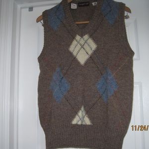Vintage Argyle Men's 100% wool vest - Racquet Club